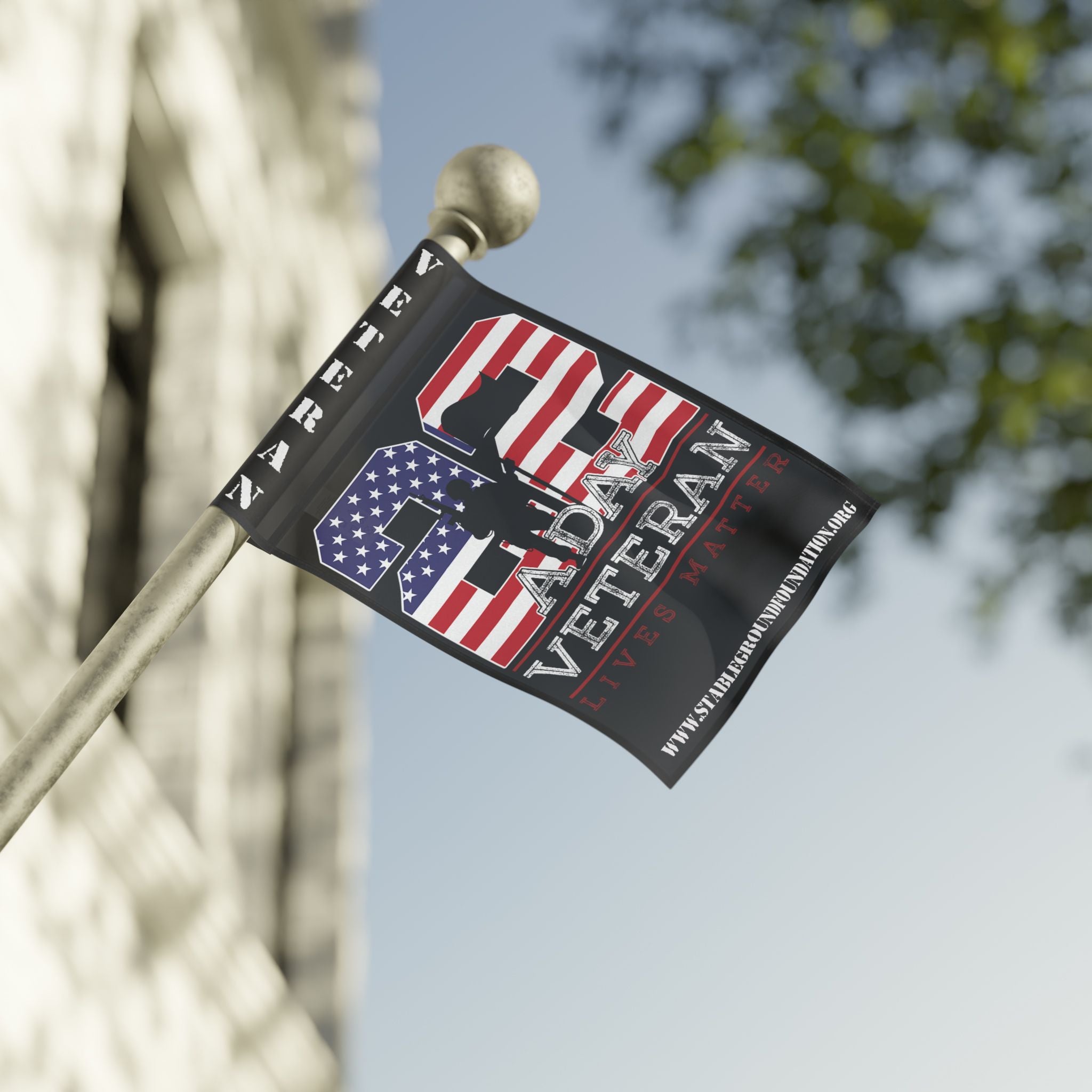 22 A Day — Veteran Lives Matter Awareness Flag for Support and Hope