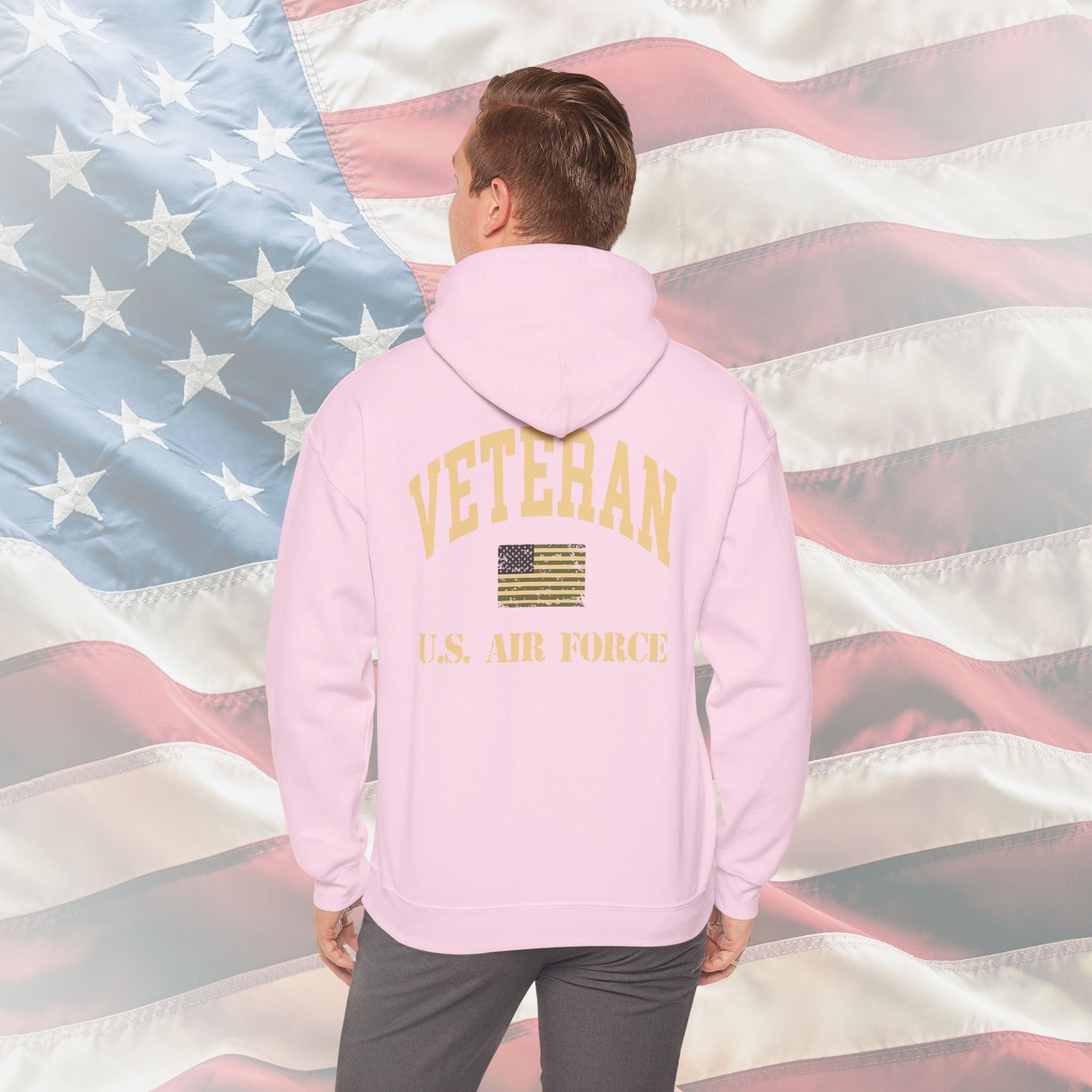 “U.S. Air Force Veteran Flag” Military Pride Hoodie