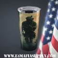 Through the Fire — Tactical Soldier Tumbler for Warriors Who Never Qui