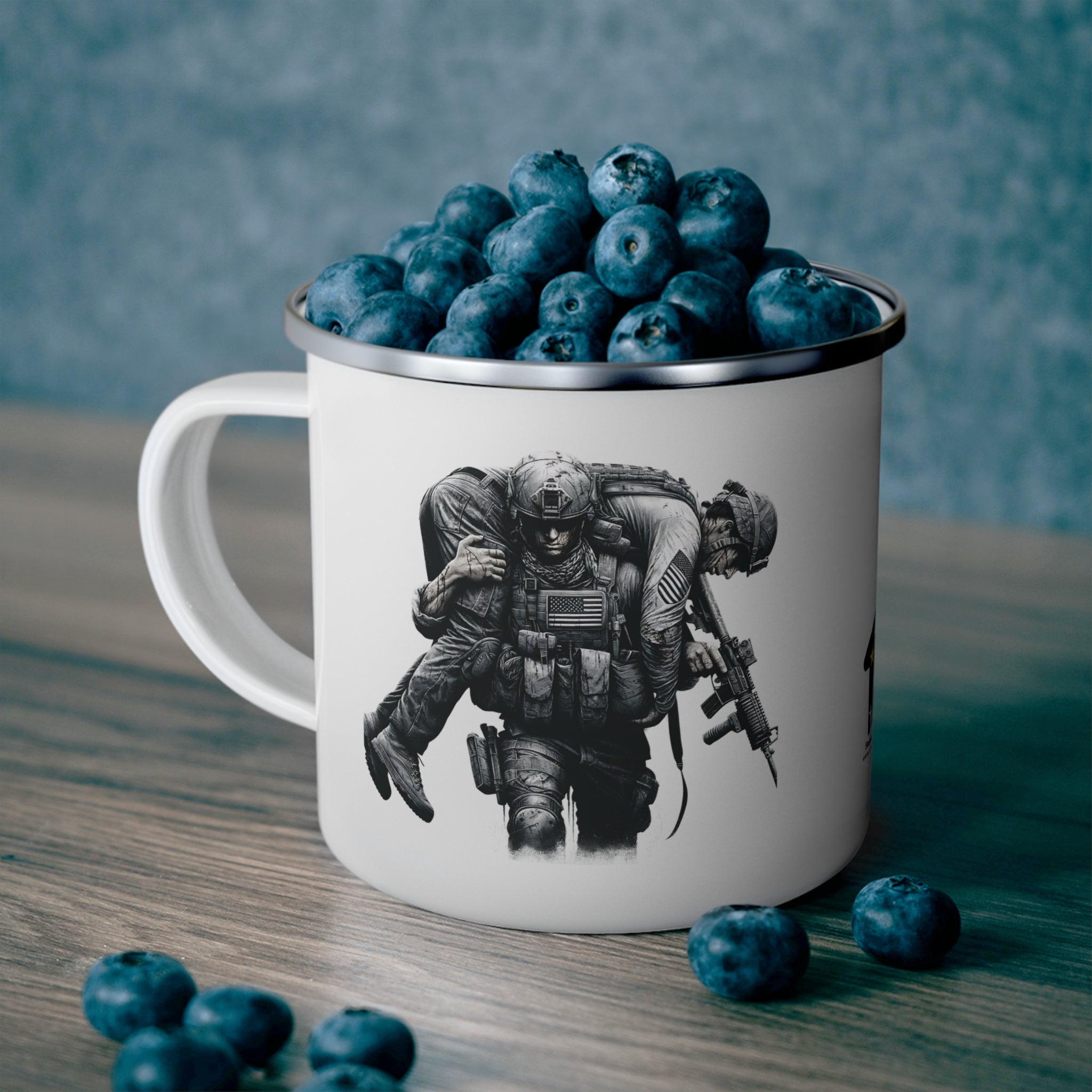 Band of Brothers Coffee Cup – Military Brotherhood Tribute Enamel Mug