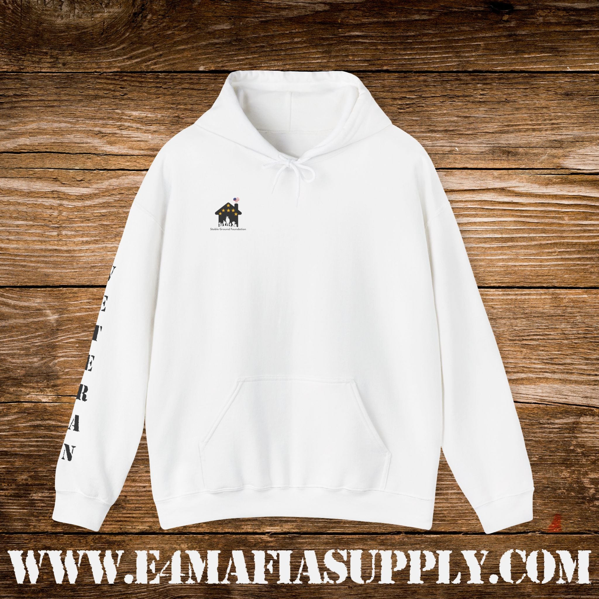 “Faith Family Freedom” Patriotic Cross and Flag Veteran Hoodie