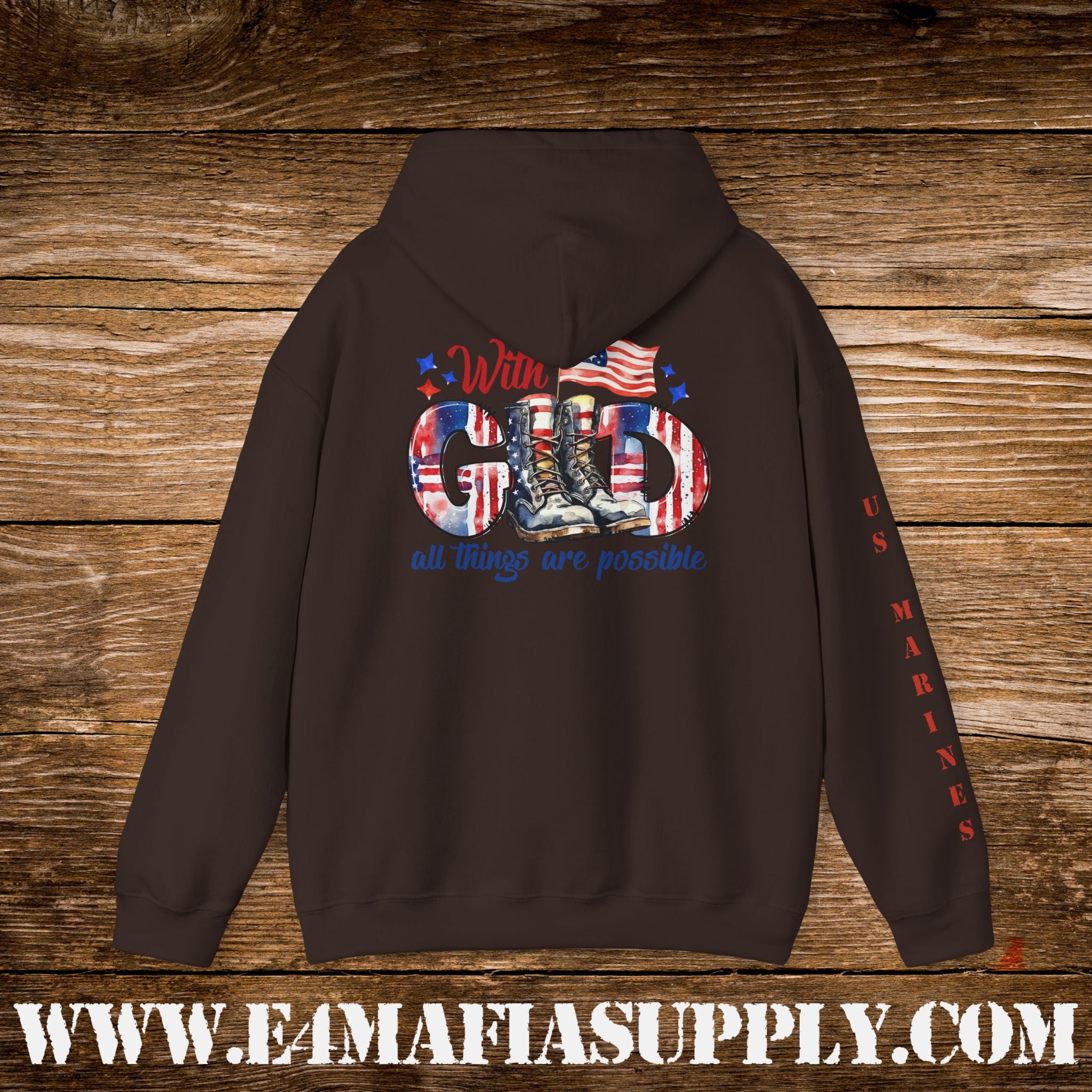 Valour, Service, Patriot, Hero – US Marines Hoodie