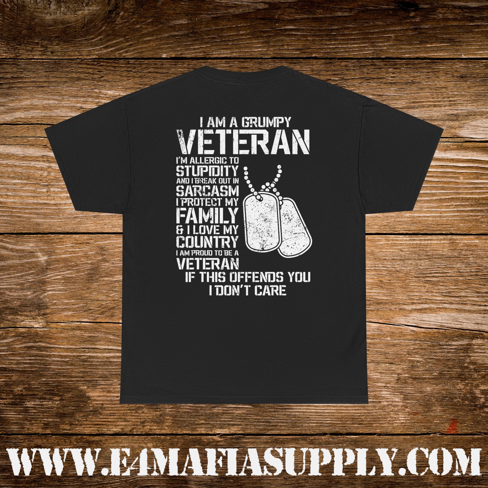 "I Am a Grumpy Veteran": The Bold Statement Tee That Shows Your Unbreakable Commitment