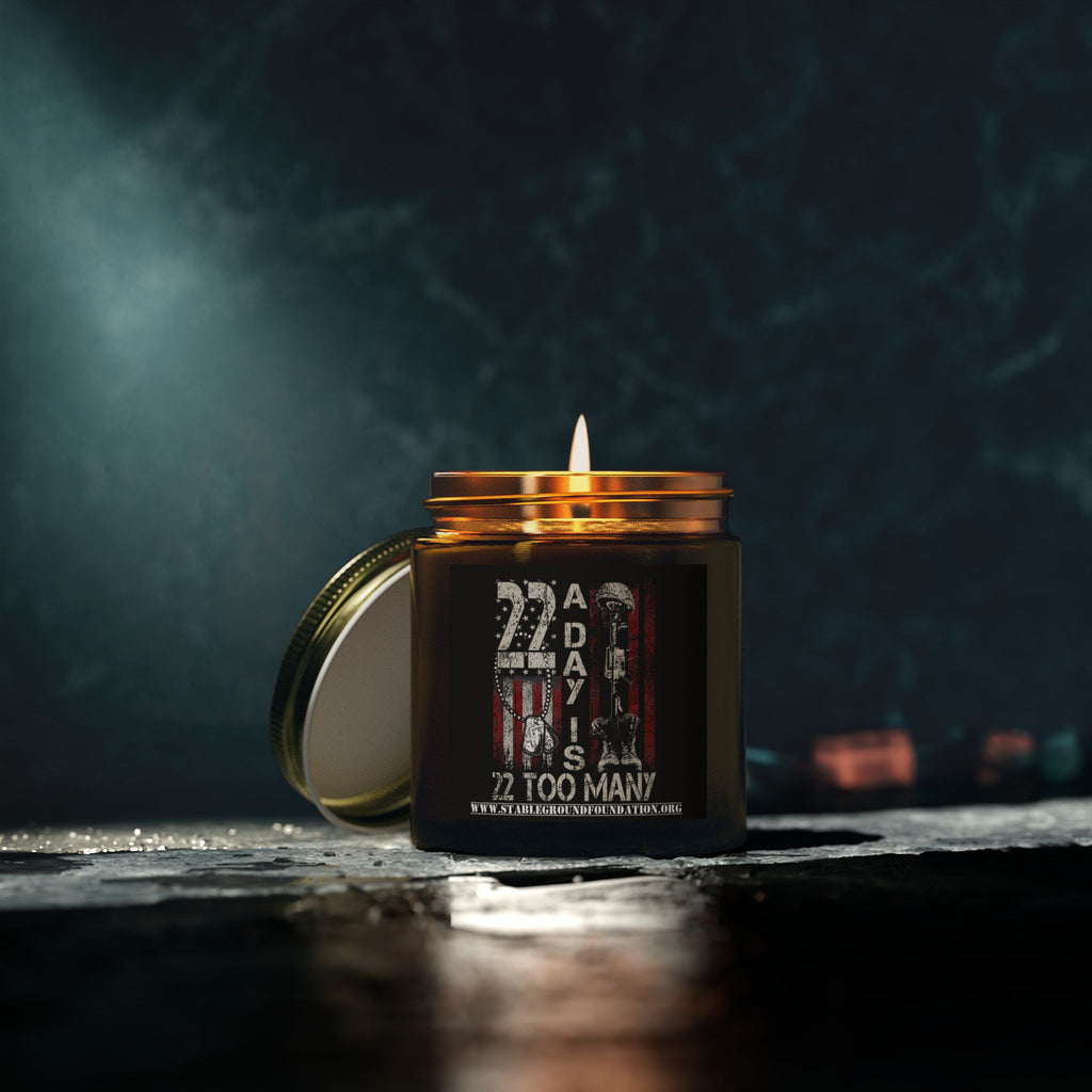 22 A Day Is 22 Too Many Candle – Raise Awareness and Honor Our Veterans