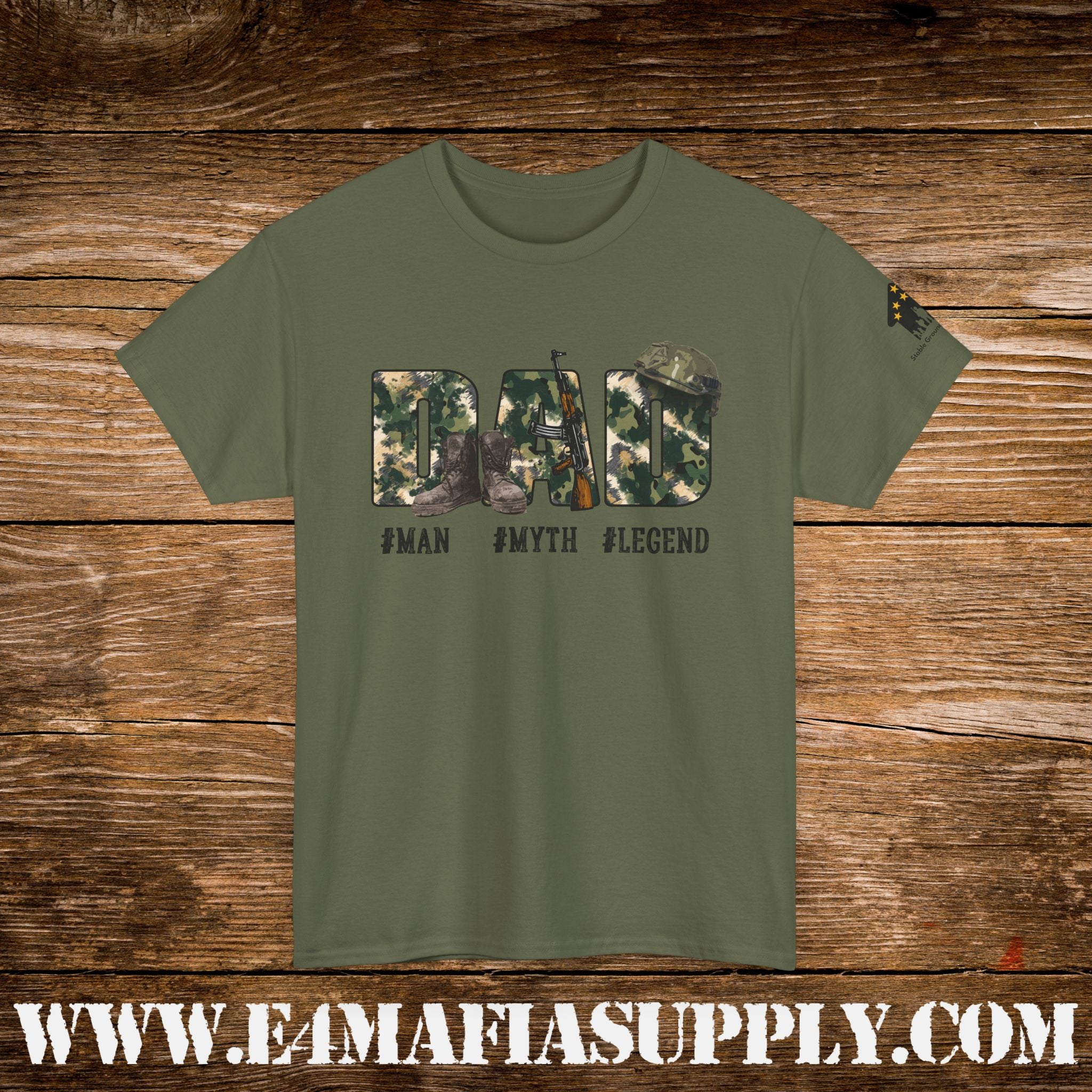 “Dad – #Man #Myth #Legend” – Military Camo Father’s Day T-Shirt