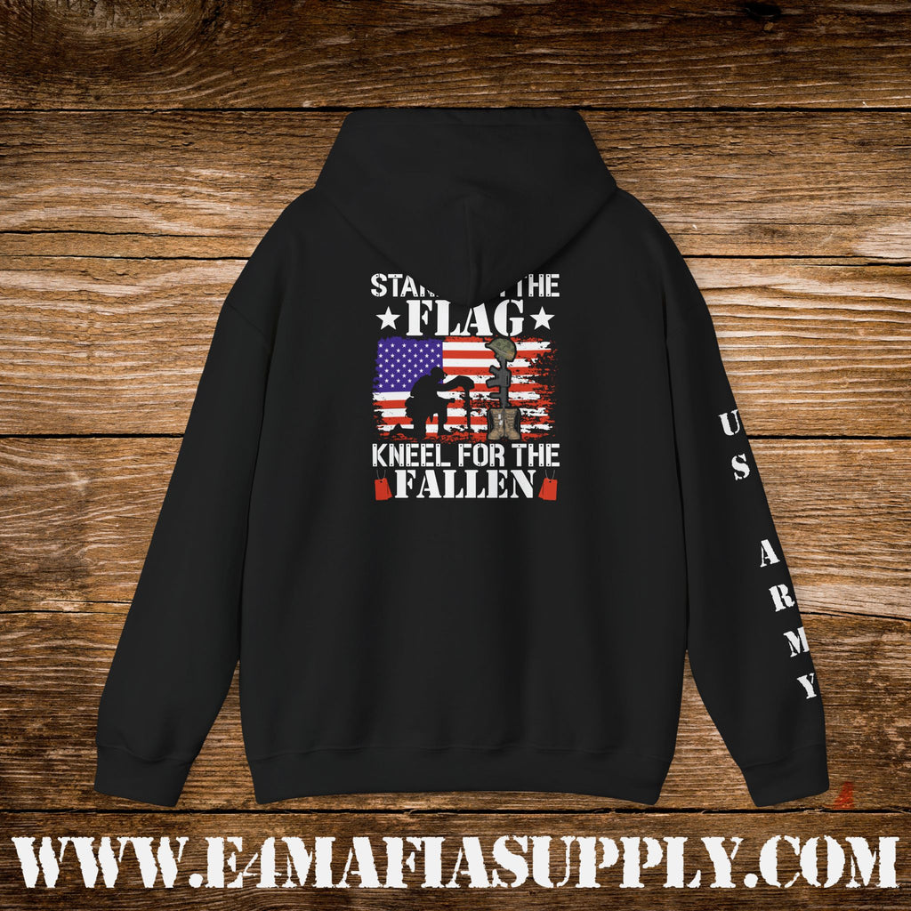 Stand for the Flag, Kneel for the Fallen – US Army Hoodie