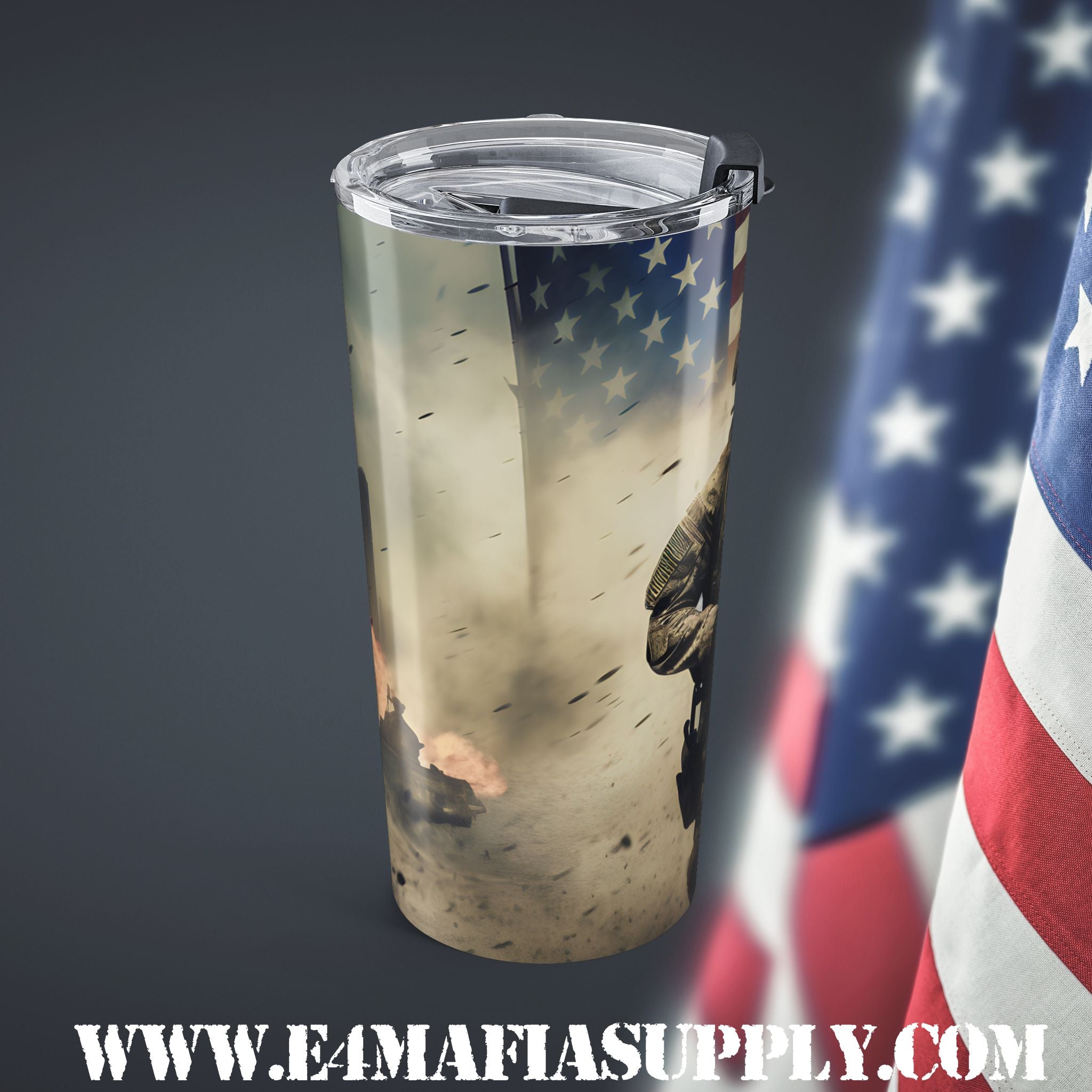 Stand Proud — Patriotic Soldier Tumbler That Honors Strength and Service
