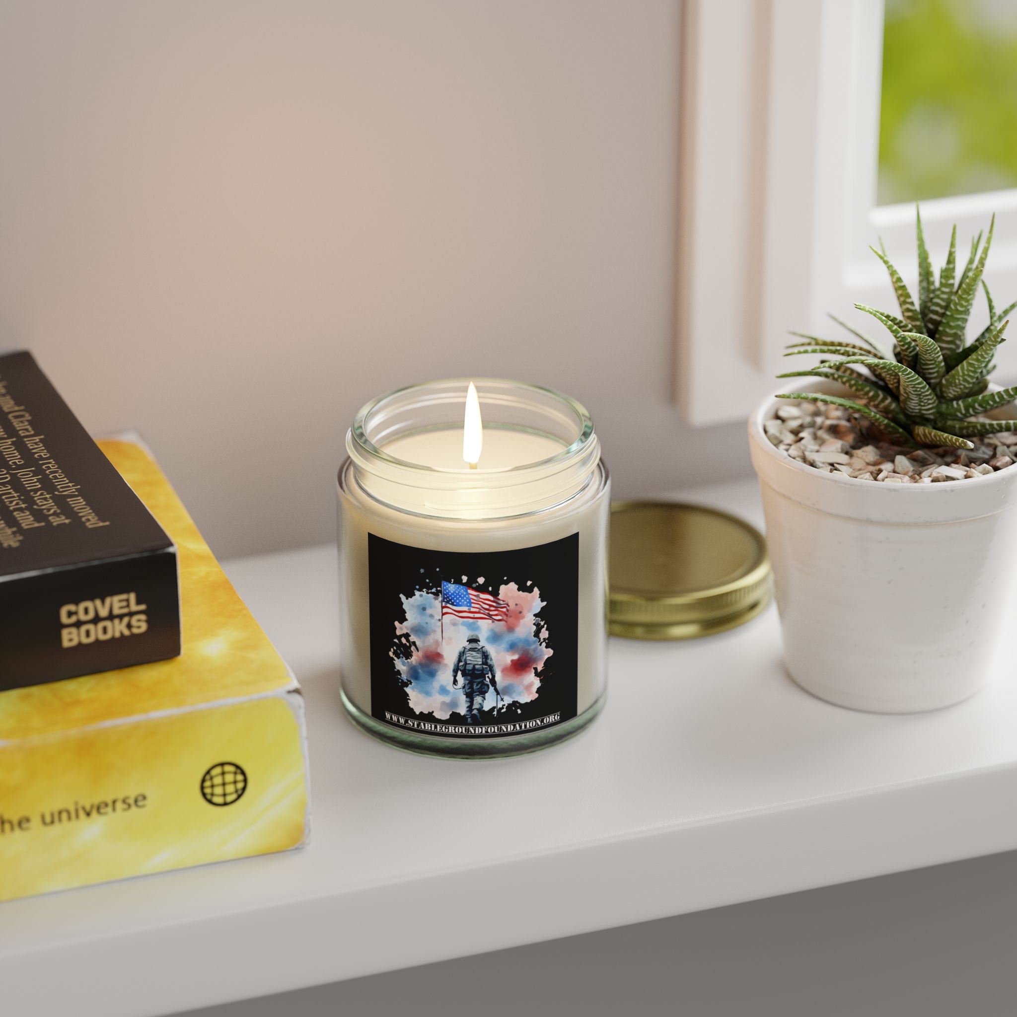 Brothers in Arms Candle – Honoring Our Veterans and American Pride
