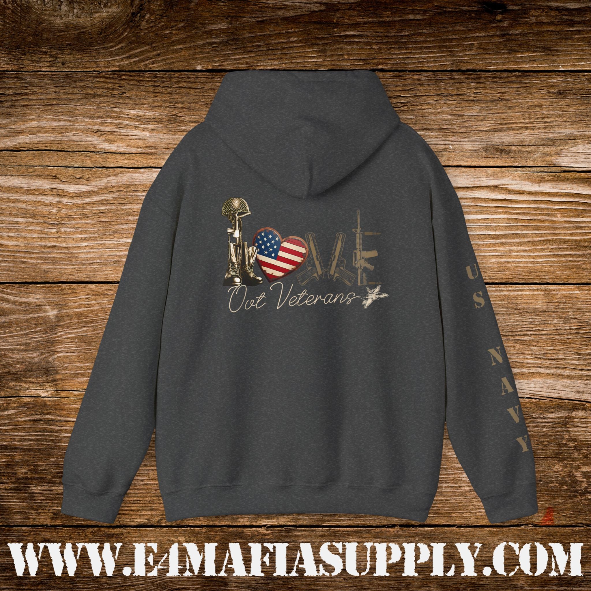 Love Our Veterans US Navy Hoodie