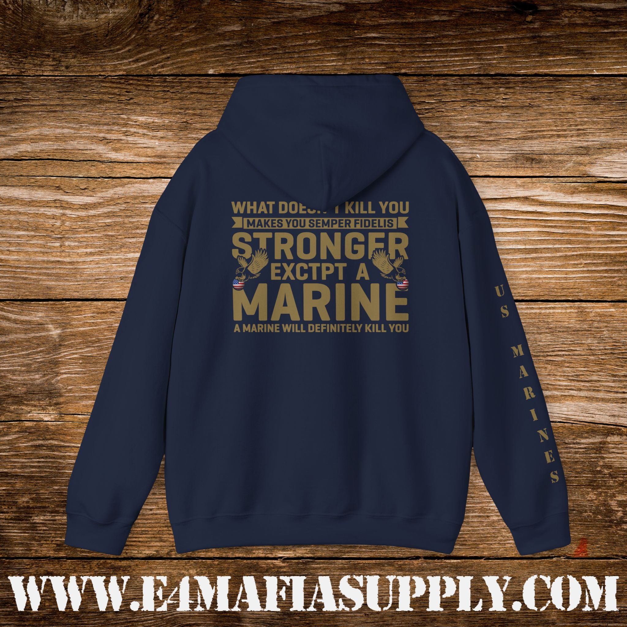 Copy of My Time in Uniform Is Over But Being a Veteran Never Ends – US Marines Hoodie