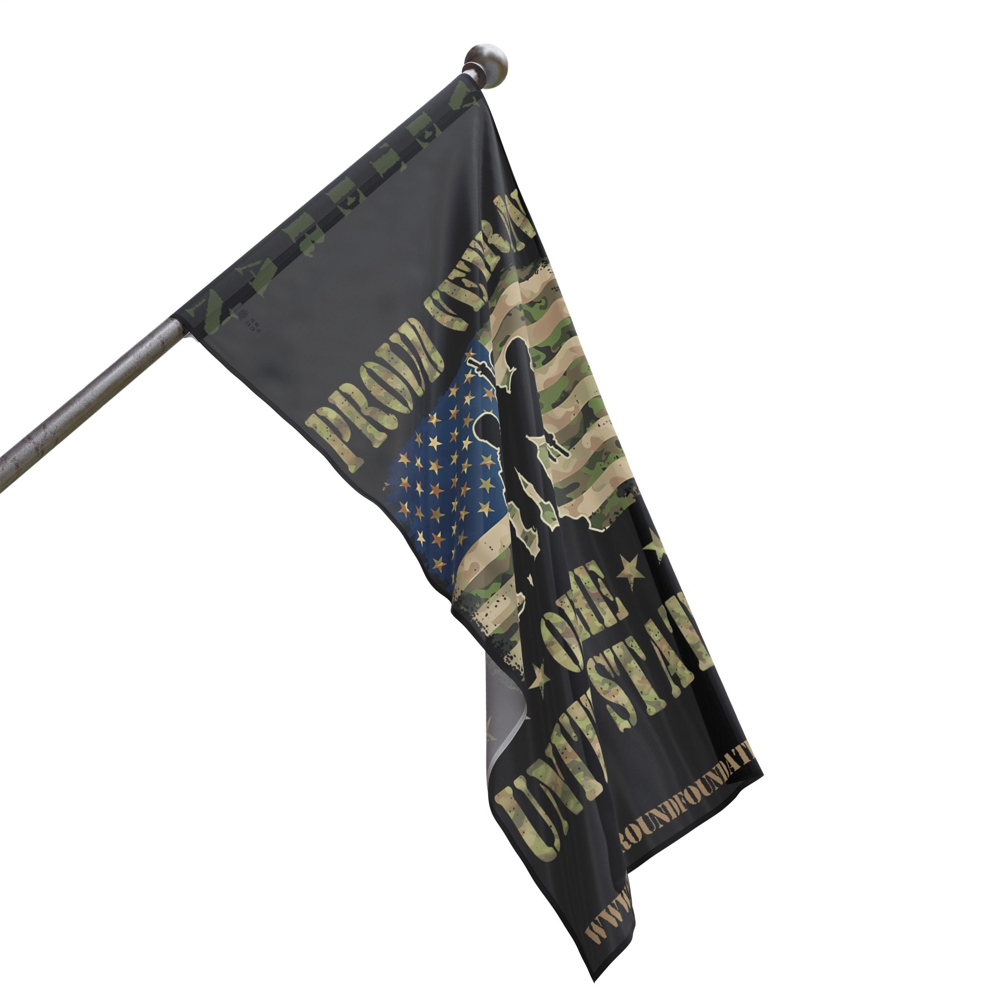 Proud Veteran of the United States — Camouflage American Flag Honoring Service