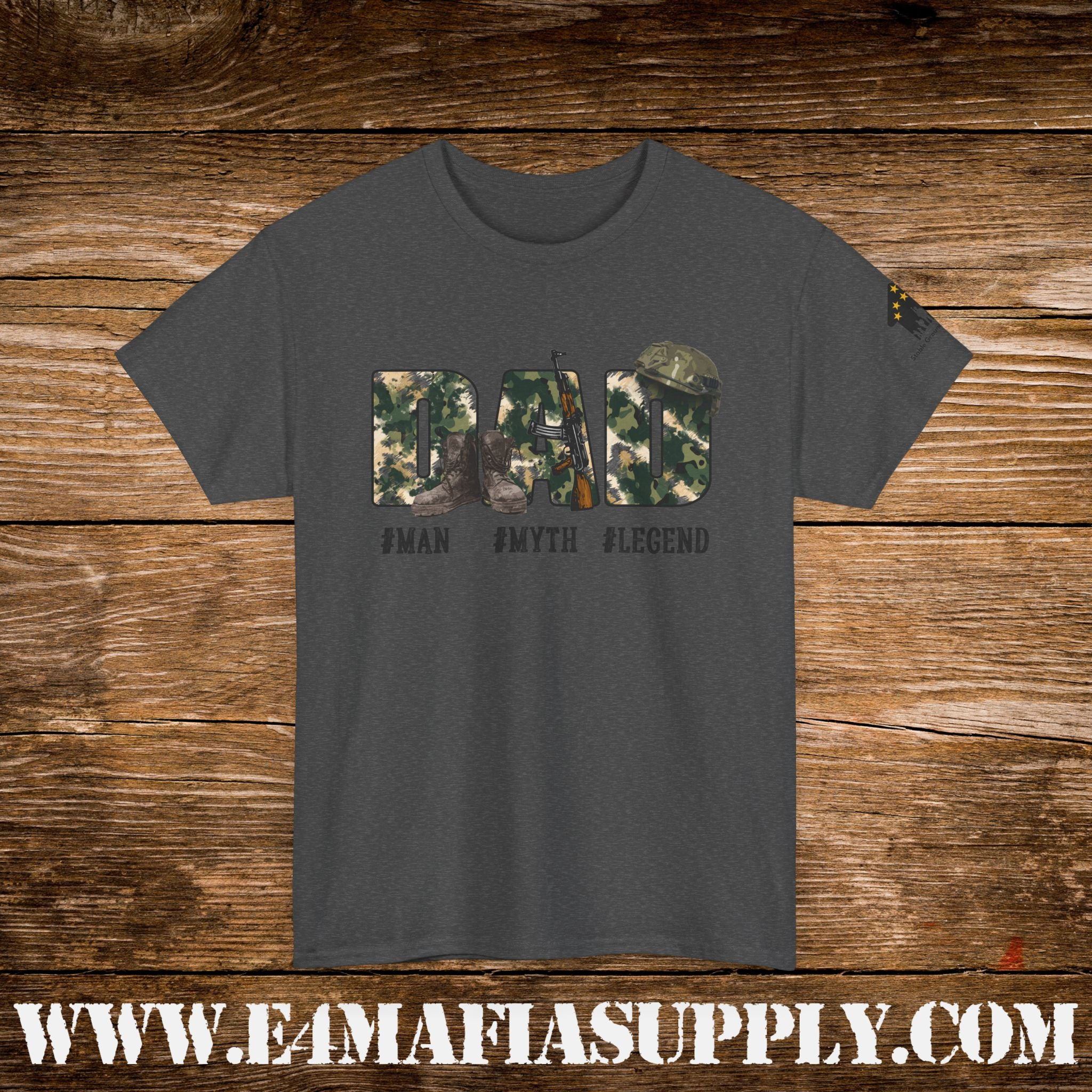 “Dad – #Man #Myth #Legend” – Military Camo Father’s Day T-Shirt