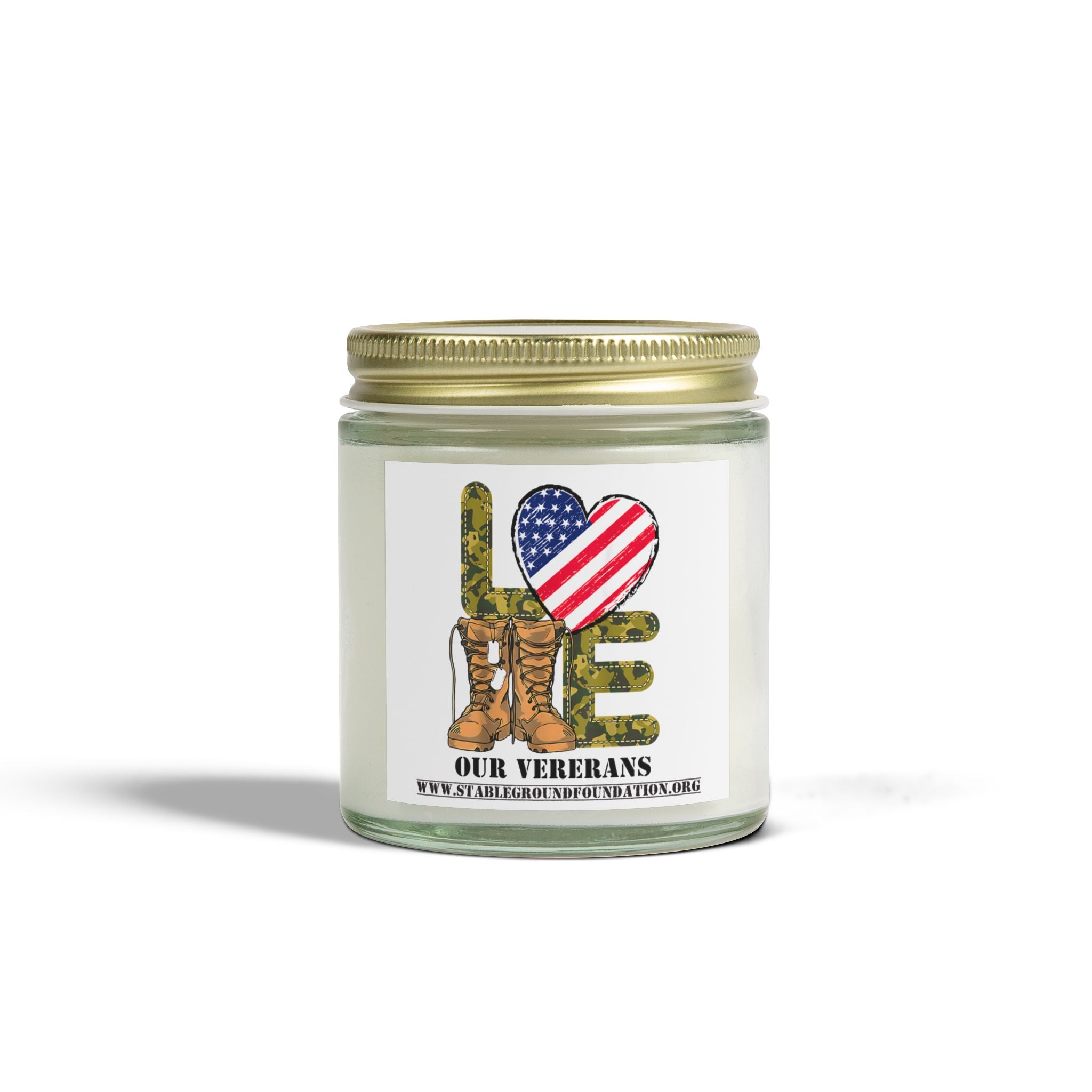 Love Our Veterans Camo Candle – Honor, Gratitude, and a Gentle Glow