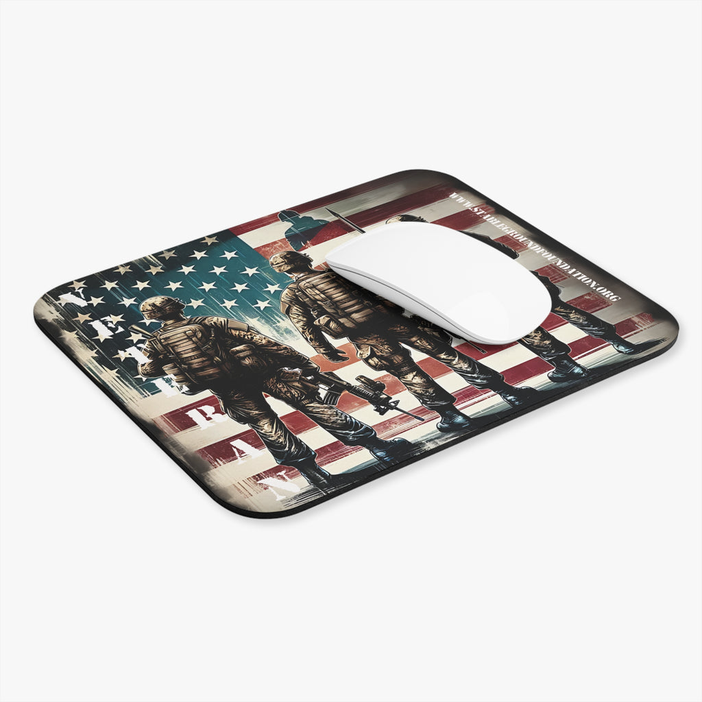 Veteran Heroes United Mouse Pad – Stand Proud Under the Flag
