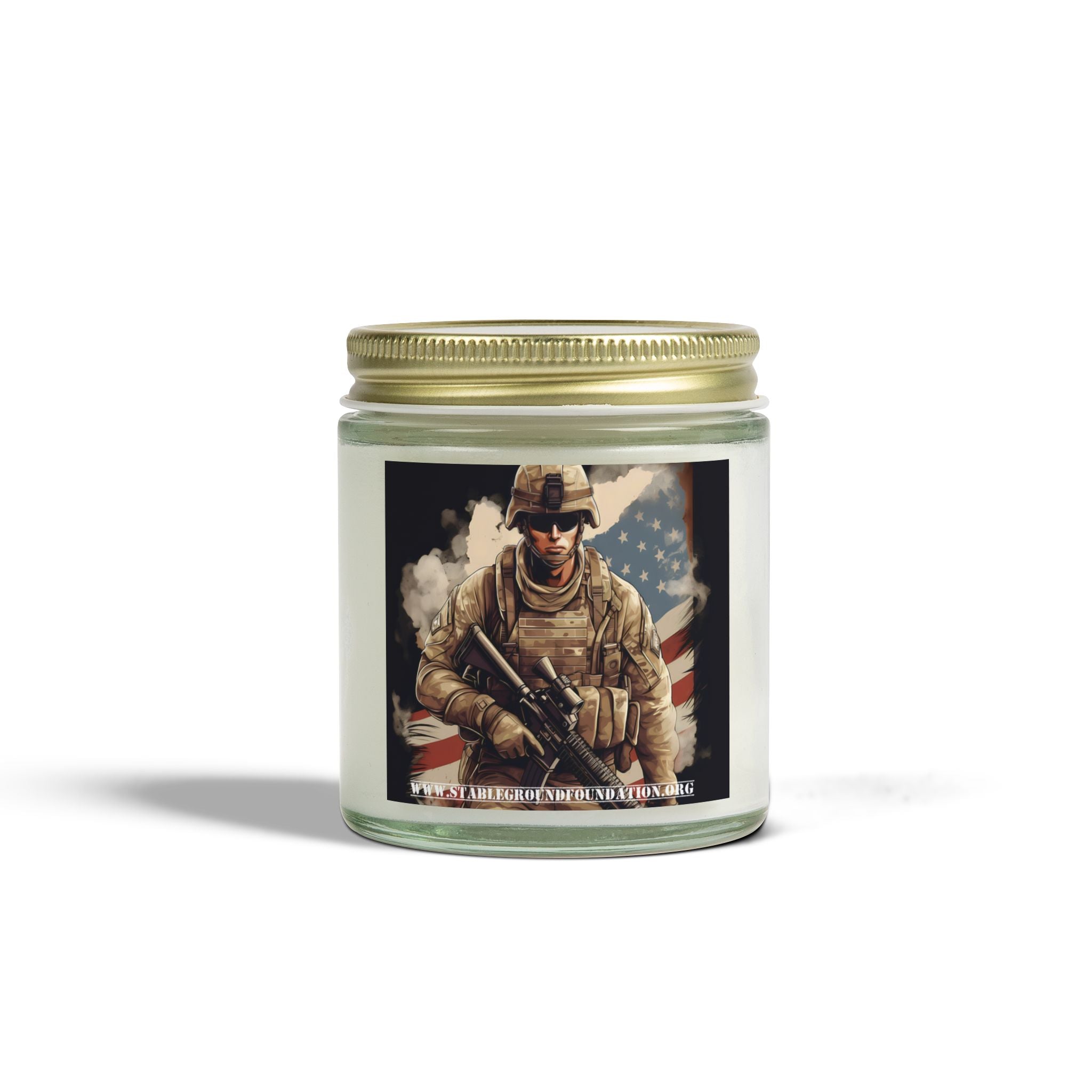 American Soldier Patriotic Candle | Military Hero Gift for Veterans