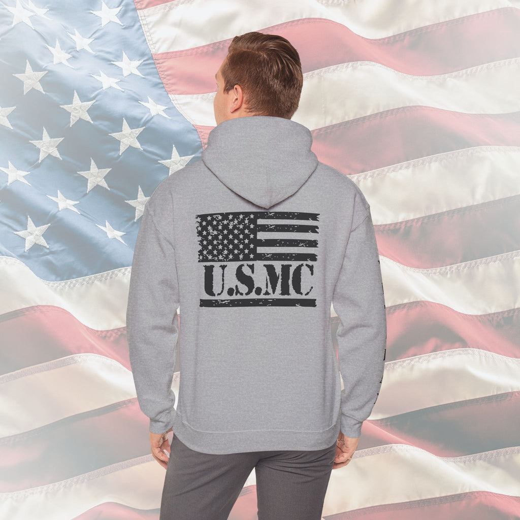 “USMC Veteran Flag” Military Pride Hoodie