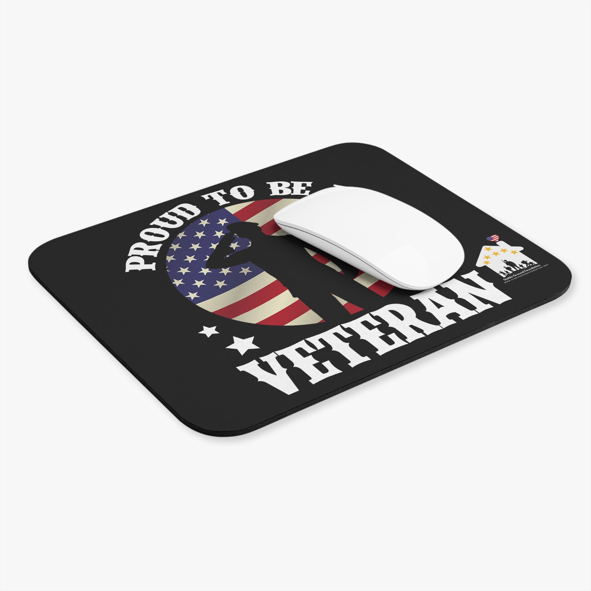 Proud to Be a Veteran – Patriotic Salute Mouse Pad