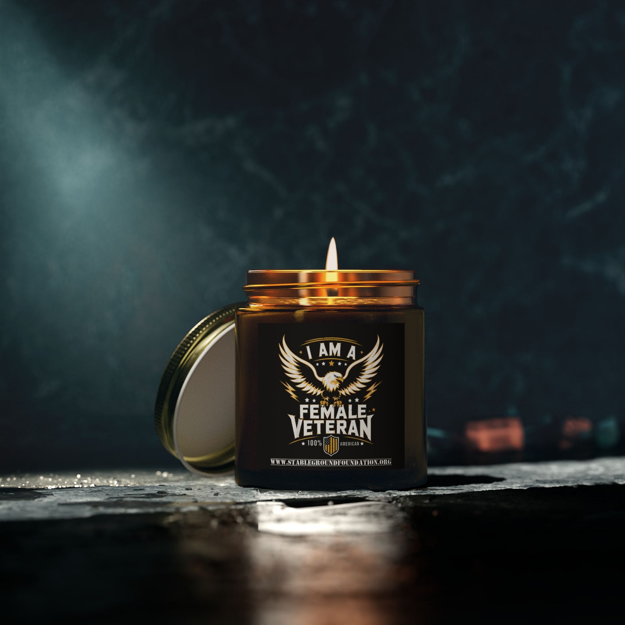 I Am a Female Veteran Candle – Strength, Pride, and American Spirit in Every Flame