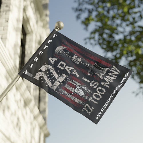 A powerful patriotic flag showing a soldier carrying a wounded comrade, symbolizing sacrifice, unity, and the “No One Left Behind” military creed.