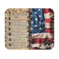 Veteran mouse pad featuring the U.S. Constitution and American flag stitched together.